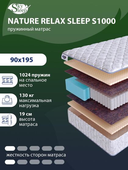 Матрас SkySleep NATURE RELAX SLEEP S1000