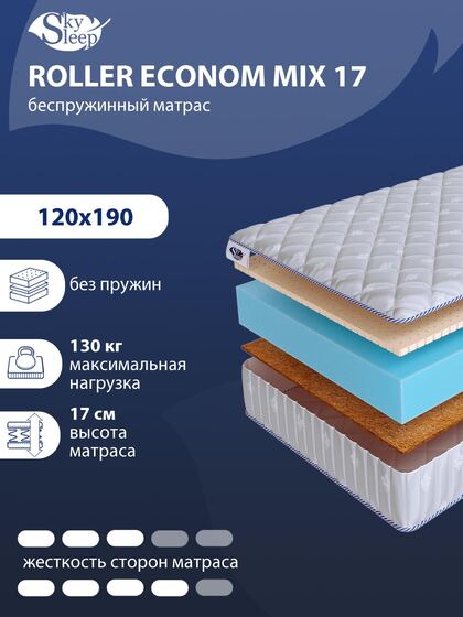 Матрас SkySleep ROLLER Econom Mix 17