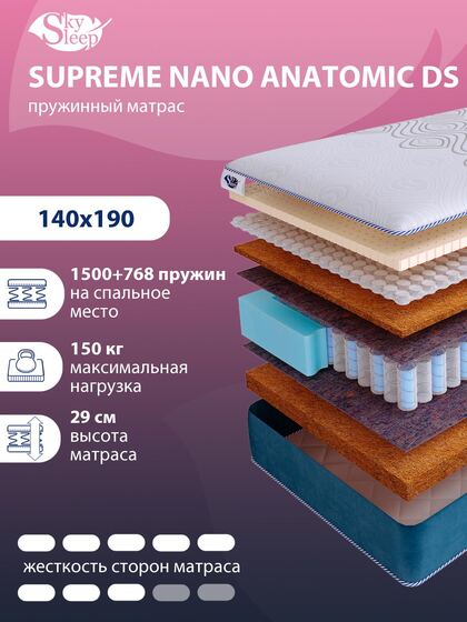 Матрас SkySleep SUPREME NANO ANATOMIC DS