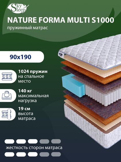 Матрас SkySleep NATURE FORMA MULTI S1000