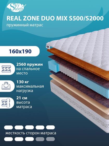 Матрас Real Zone Duo Mix S500/S2000