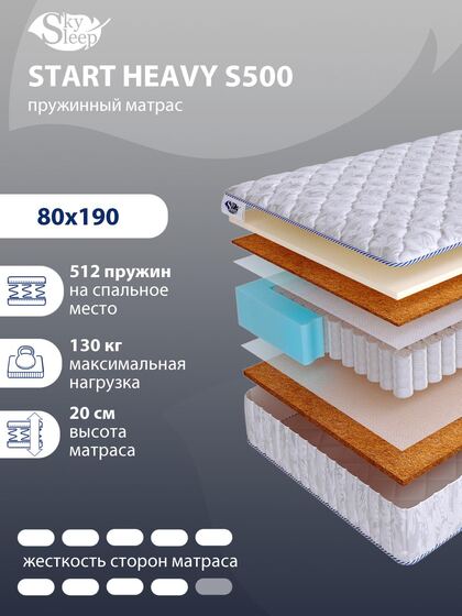Матрас SkySleep START HEAVY S500