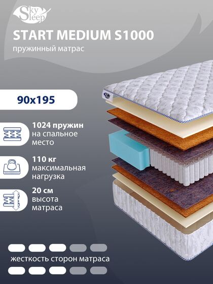 Матрас SkySleep START MEDIUM S1000