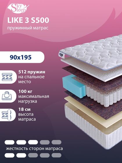 Матрас SkySleep LIKE 3 S500