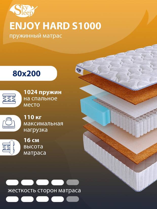 Матрас SkySleep ENJOY HARD S1000