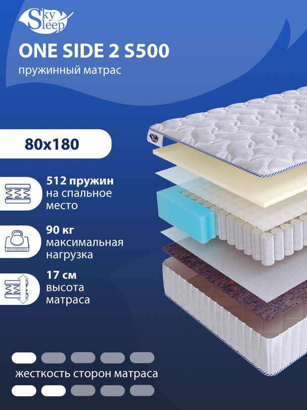Матрас Sky Sleep ONE SIDE 2 S500