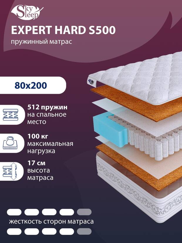 Матрас SkySleep EXPERT Hard S500