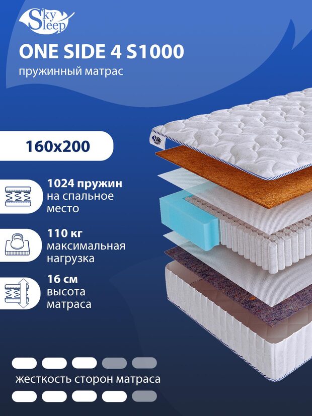 Матрас SkySleep ONE SIDE 4 S1000