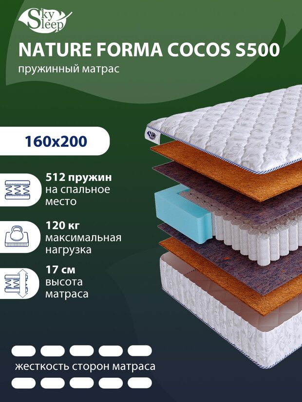 Матрас SkySleep NATURE FORMA COCOS S500