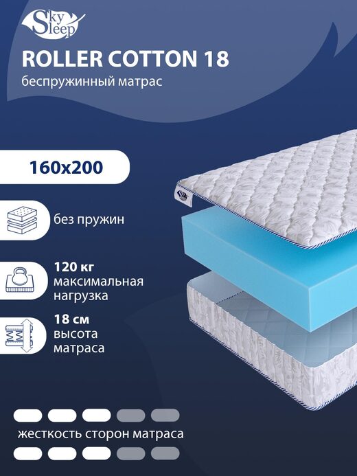 Матрас SkySleep ROLLER Cotton 18