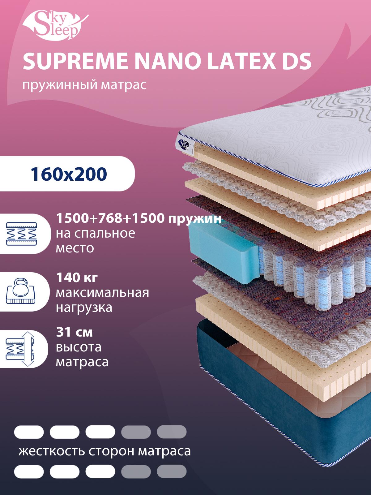 Матрас SkySleep SUPREME NANO LATEX DS