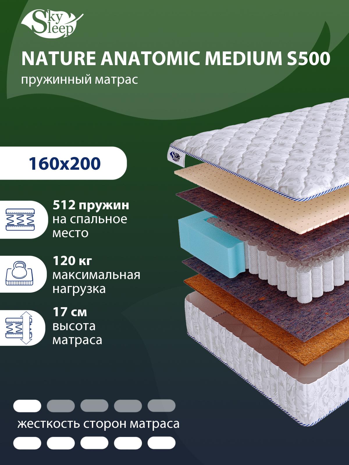 Матрас SkySleep NATURE ANATOMIC MEDIUM S500