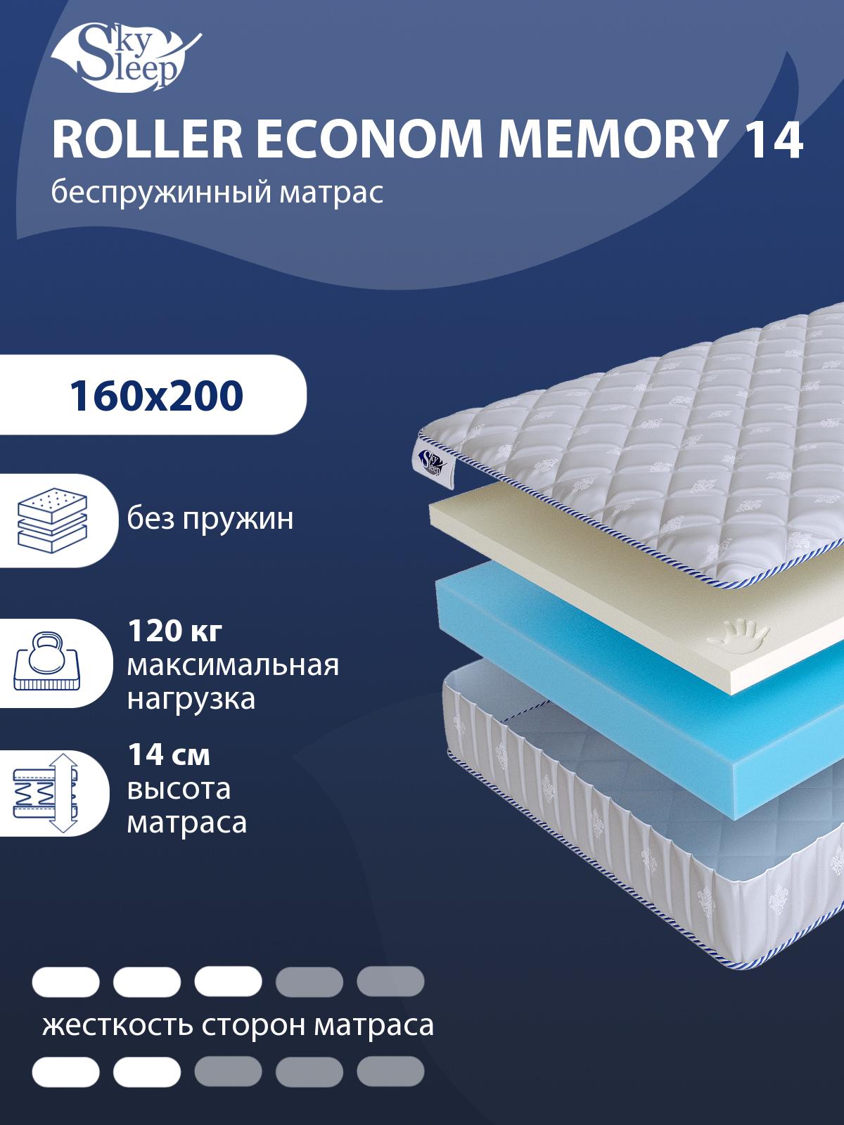 Матрас SkySleep ROLLER Econom Memory 14