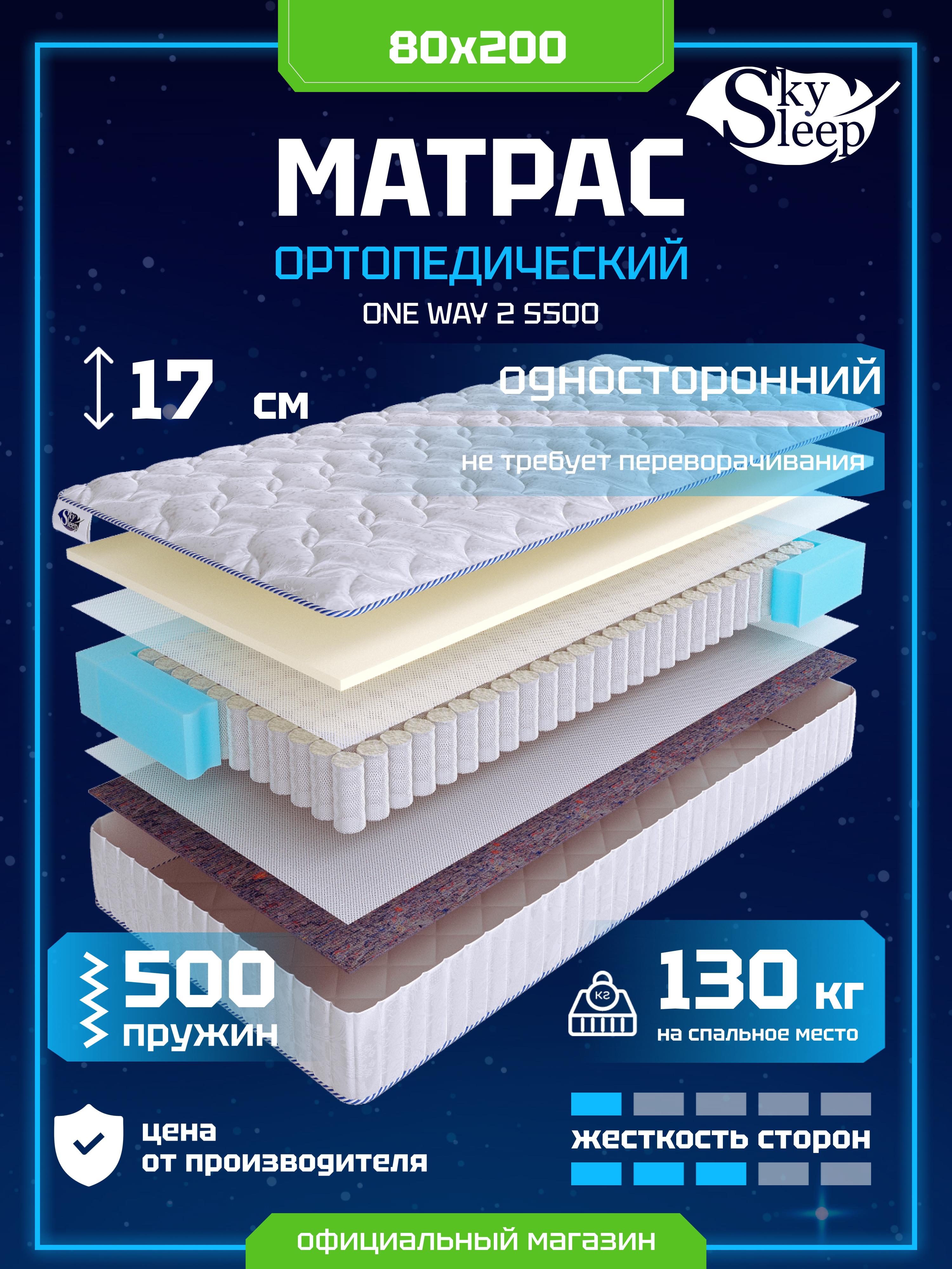 Матрас Sky Sleep ONE WAY 2 S500