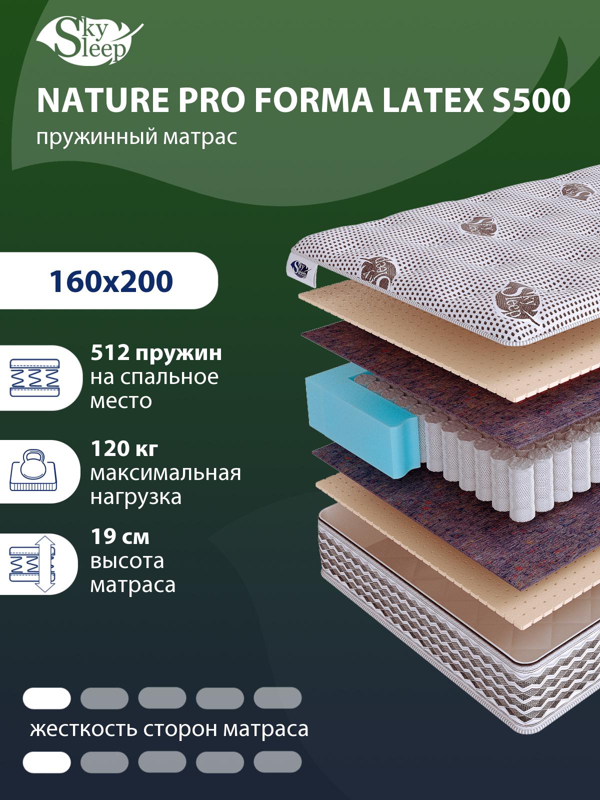 Матрас SkySleep NATURE PRO FORMA LATEX S500