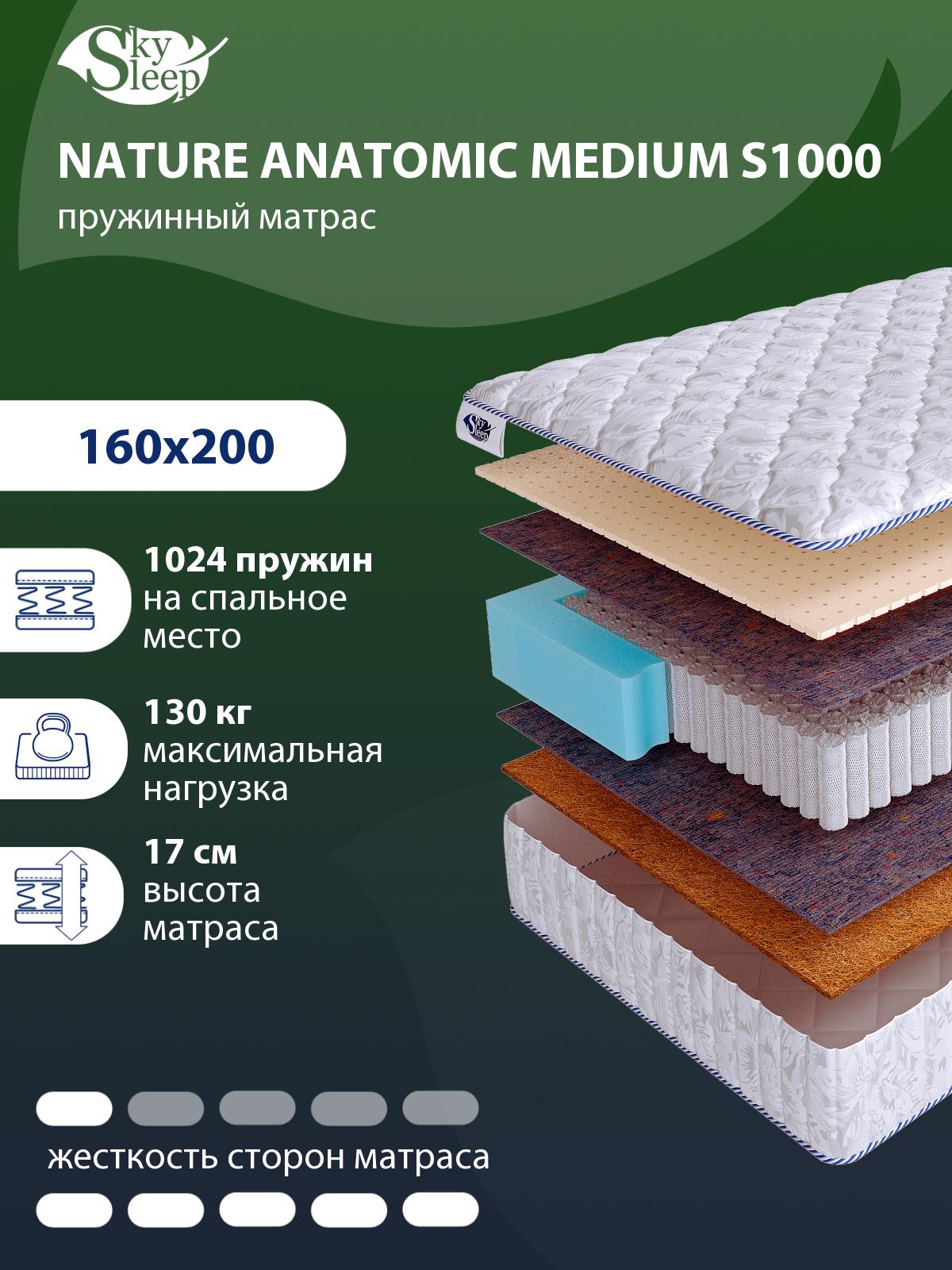 Матрас SkySleep NATURE ANATOMIC MEDIUM S1000