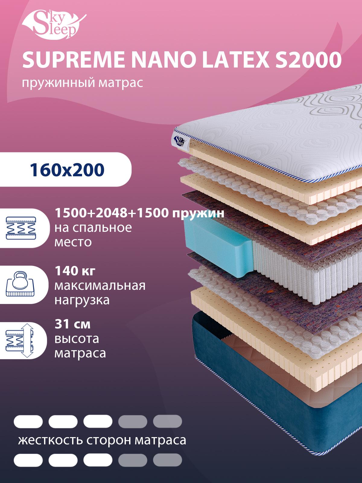 Матрас SkySleep SUPREME NANO LATEX S2000