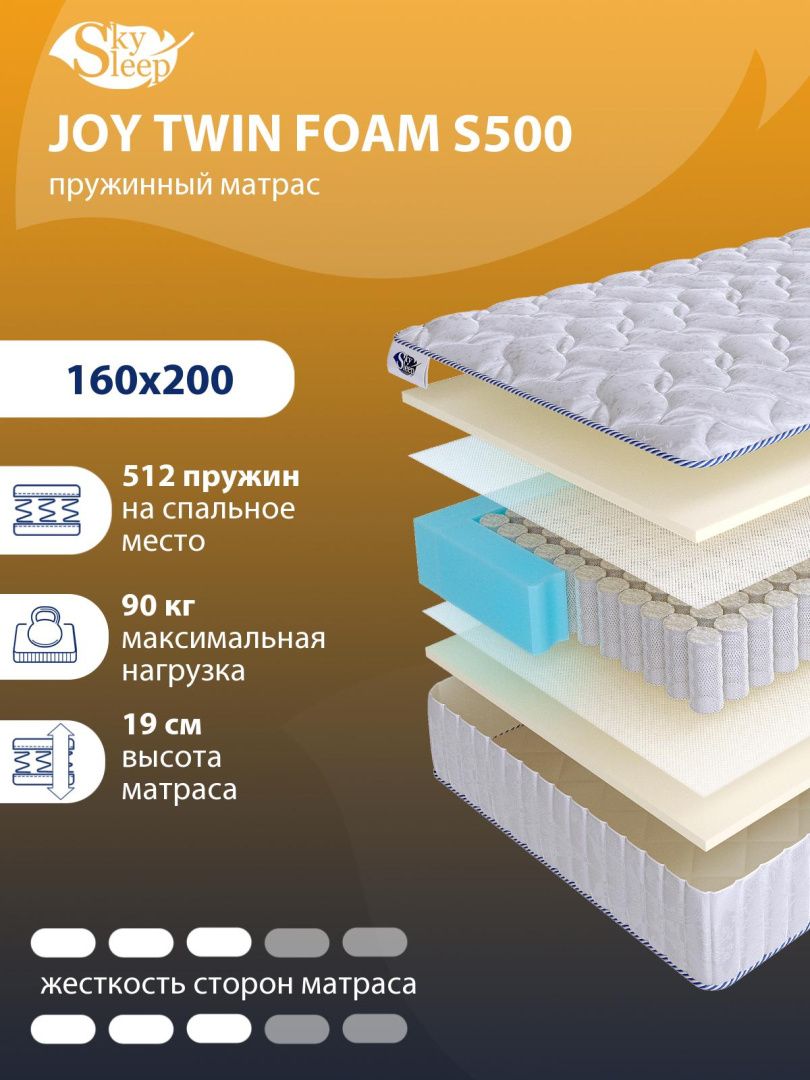 Матрас SkySleep JOY TWIN FOAM S500