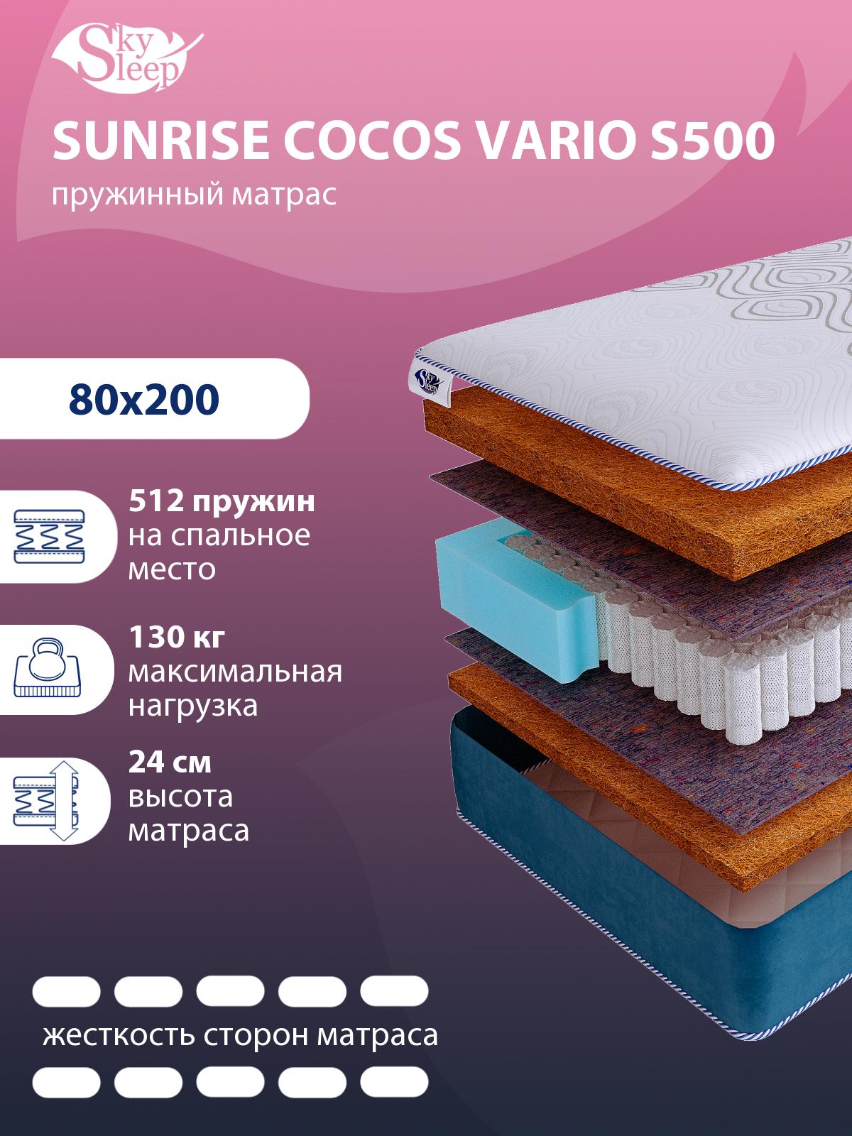 Матрас SkySleep SUNRISE Cocos Vario S500