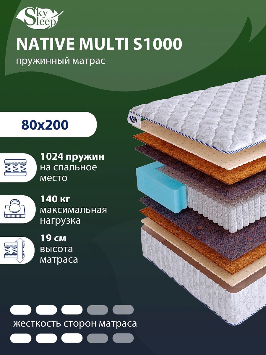 Матрас SkySleep NATIVE MULTI S1000
