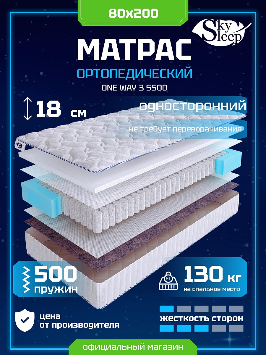 Матрас SkySleep ONE WAY 3 S500