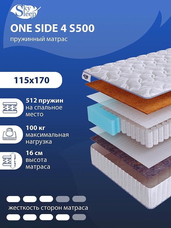 Матрас SkySleep ONE SIDE 4 S500