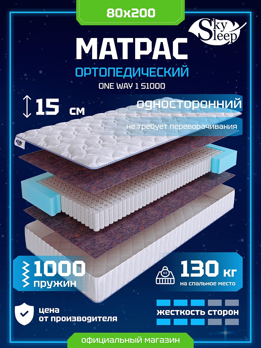 Матрас SkySleep ONE WAY 1 S1000