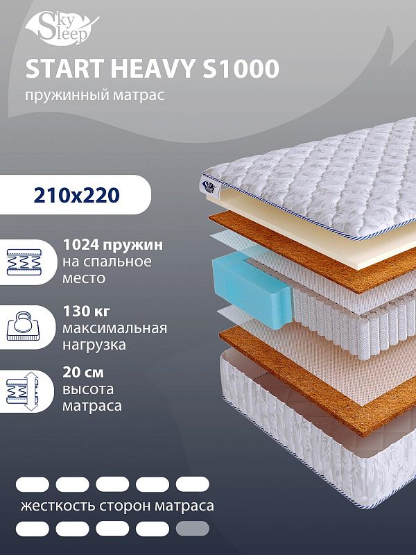 Матрас SkySleep START HEAVY S1000