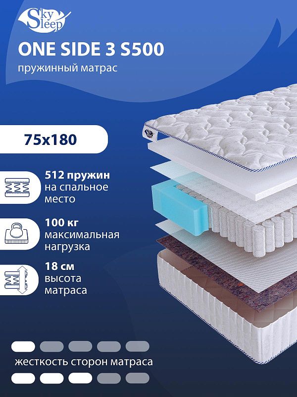 Матрас SkySleep ONE SIDE 3 S500