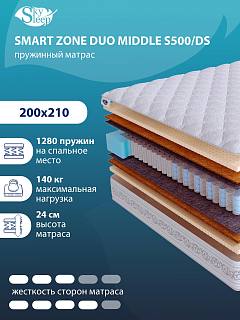 Матрас SMART ZONE DUO Middle S500/DS фото 1