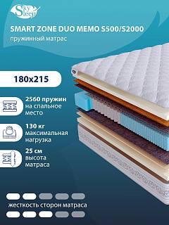 Матрас SMART ZONE DUO Memo S500/S2000 фото 1