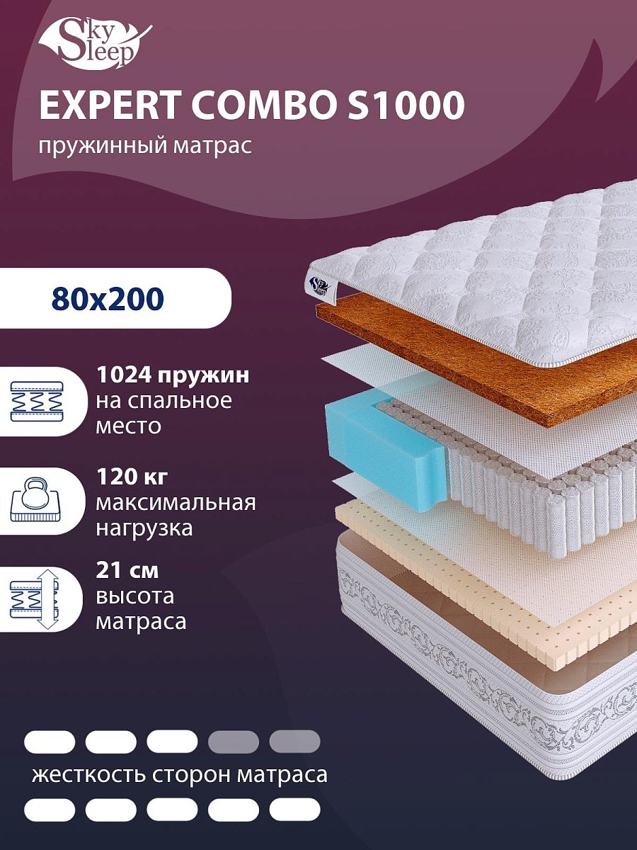 Матрас SkySleep EXPERT COMBO S1000
