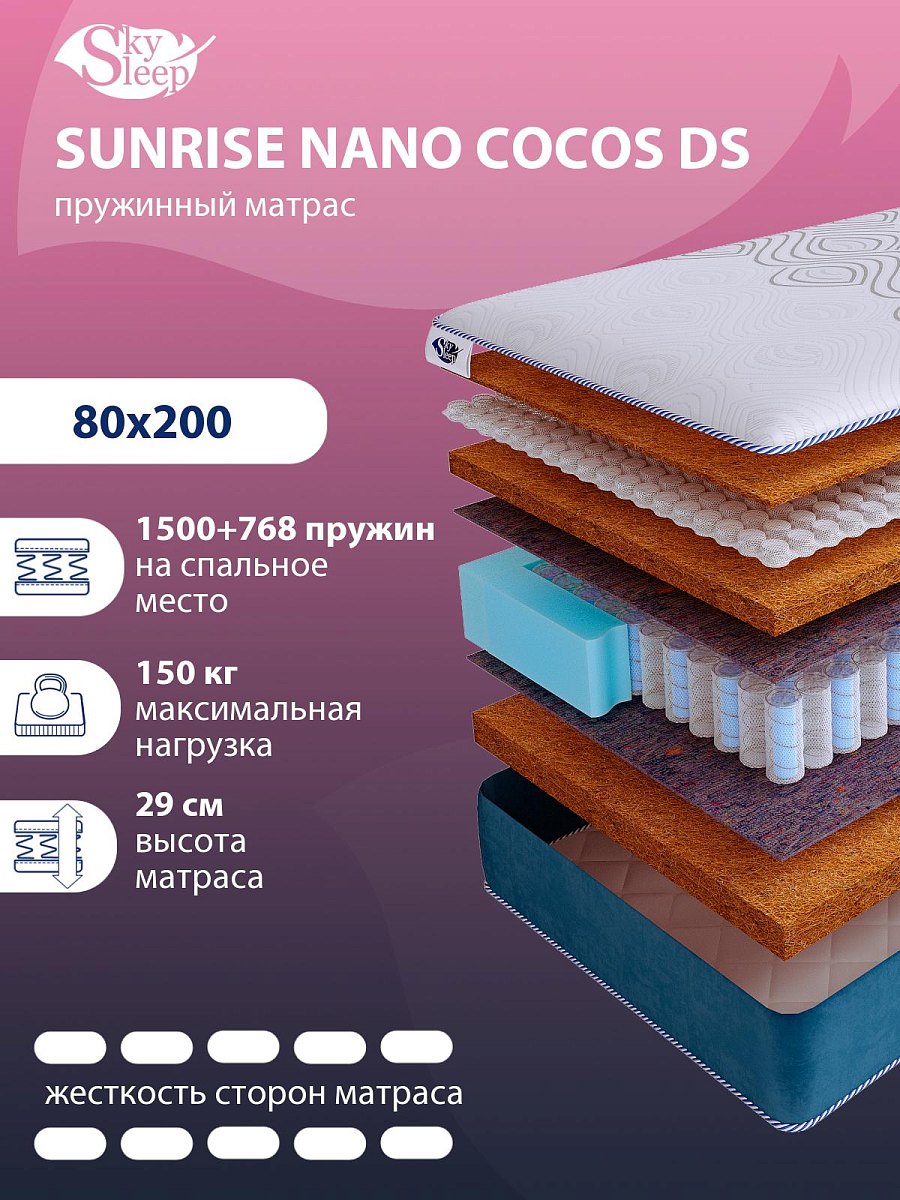 Матрас SkySleep SUNRISE NANO Cocos DS