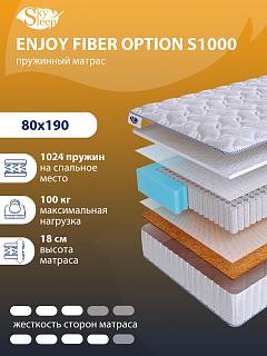 Матрас SkySleep ENJOY FIBER OPTION S1000 фото 1