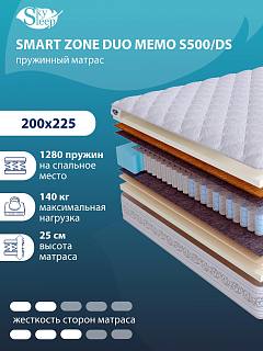 Матрас SMART ZONE DUO Memo S500/DS фото 1