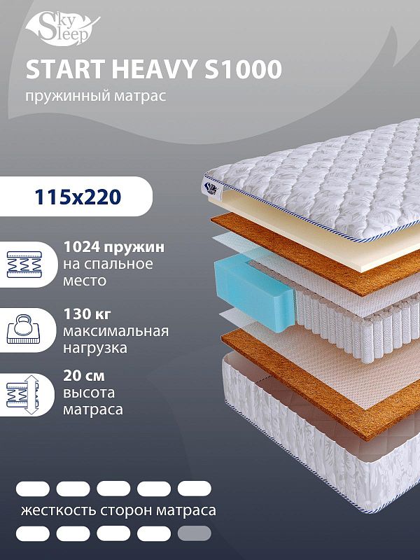 Матрас SkySleep START HEAVY S1000