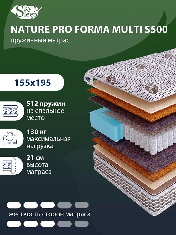 Матрас SkySleep NATURE PRO FORMA MULTI S500