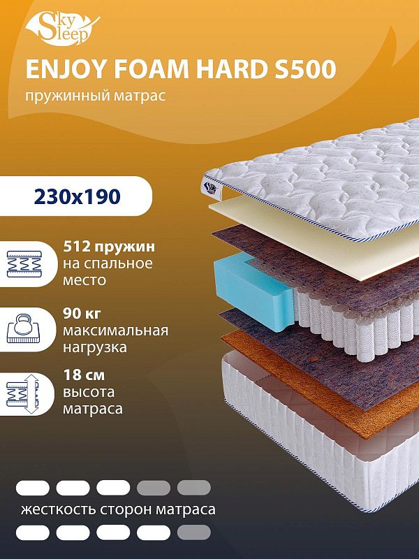 Матрас SkySleep ENJOY FOAM HARD S500