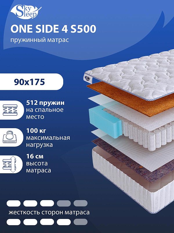 Матрас SkySleep ONE SIDE 4 S500