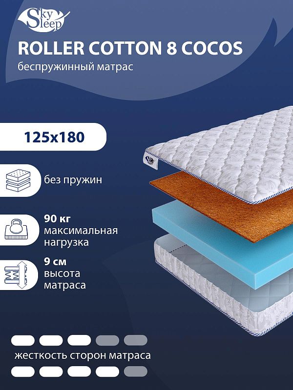 Матрас SkySleep ROLLER Cotton 8 Cocos