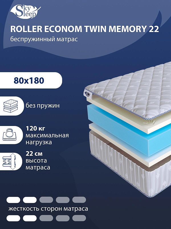 Матрас SkySleep ROLLER Econom Twin Memory 22