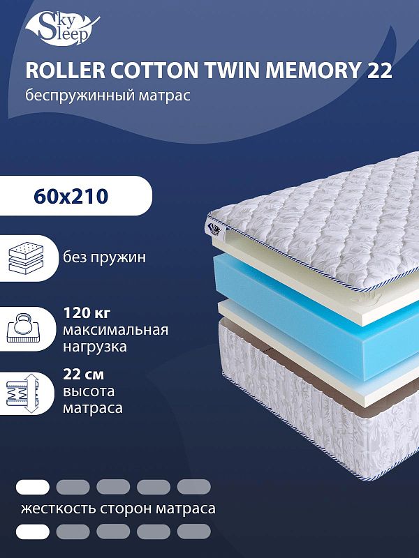 Матрас SkySleep ROLLER Cotton Twin Memory 22