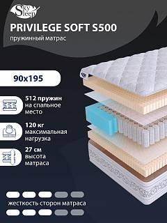 Матрас SkySleep PRIVILEGE SOFT S500 фото 1