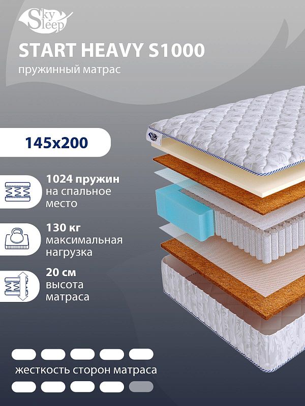 Матрас SkySleep START HEAVY S1000