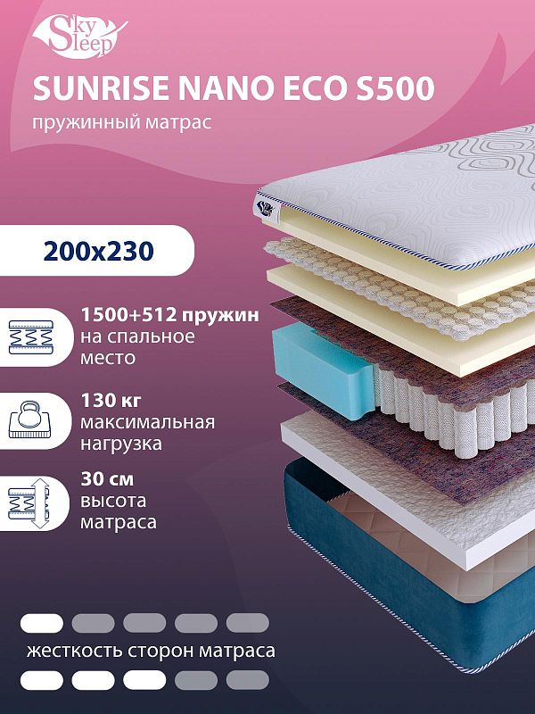 Матрас SkySleep SUNRISE NANO Eco S500