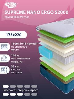 Матрас SkySleep SUPREME NANO ERGO S2000 фото 1