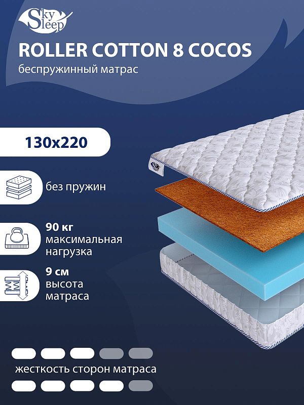 Матрас SkySleep ROLLER Cotton 8 Cocos