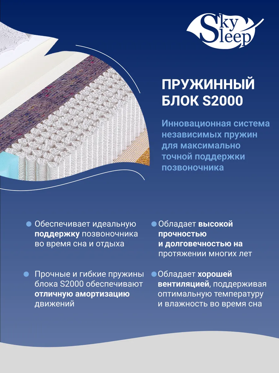 Матрас SkySleep PRIVILEGE SOFT S2000 фото 4